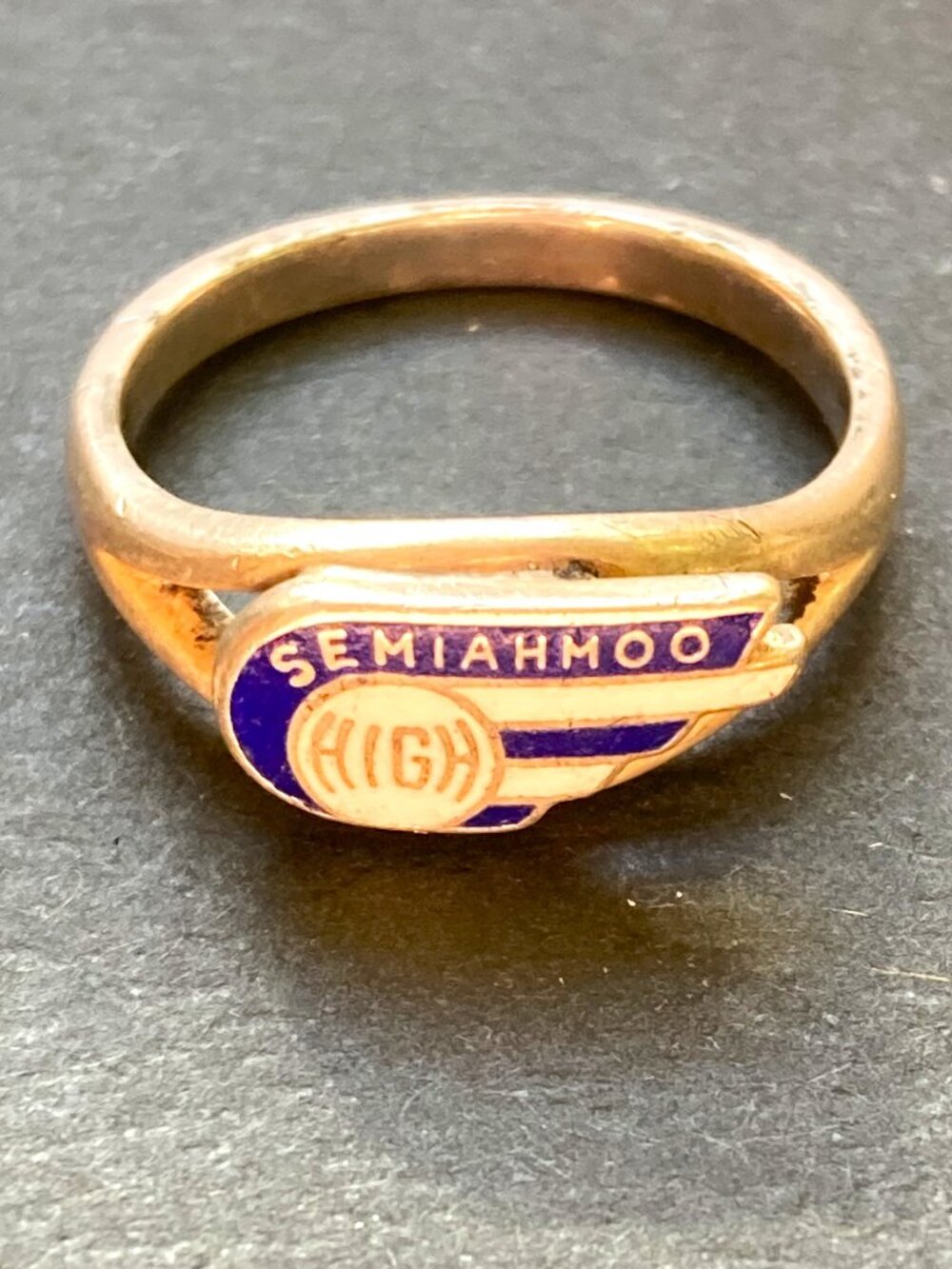 Vintage Birks class ring in sterling silver